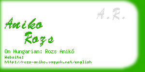 aniko rozs business card