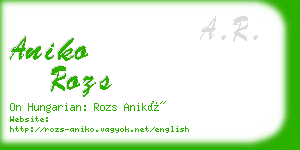 aniko rozs business card